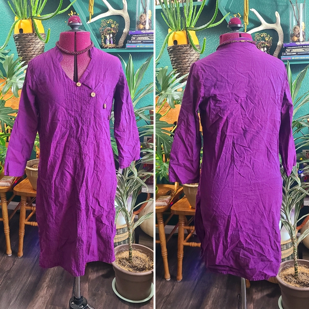 Fabindia Vibrant Purple Tunic Shirt